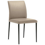 STUHL Echtleder Khaki  - Khaki/Schwarz, Design, Leder/Metall (46/87/58cm) - Johann Jakob