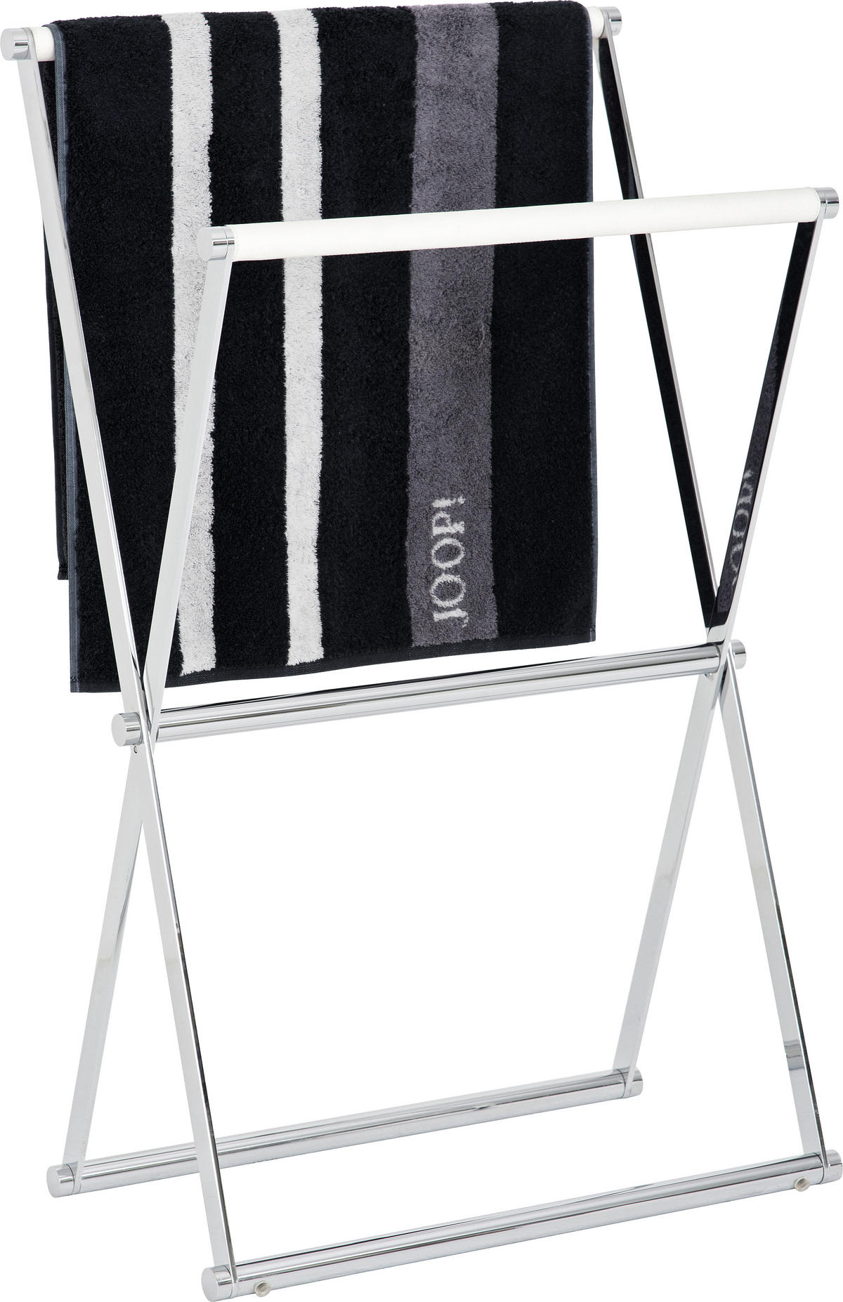HANDTUCHHALTER Weiß, Chromfarben  - Chromfarben/Weiß, Basics, Kunststoff/Metall (57,5/95cm) - Joop!