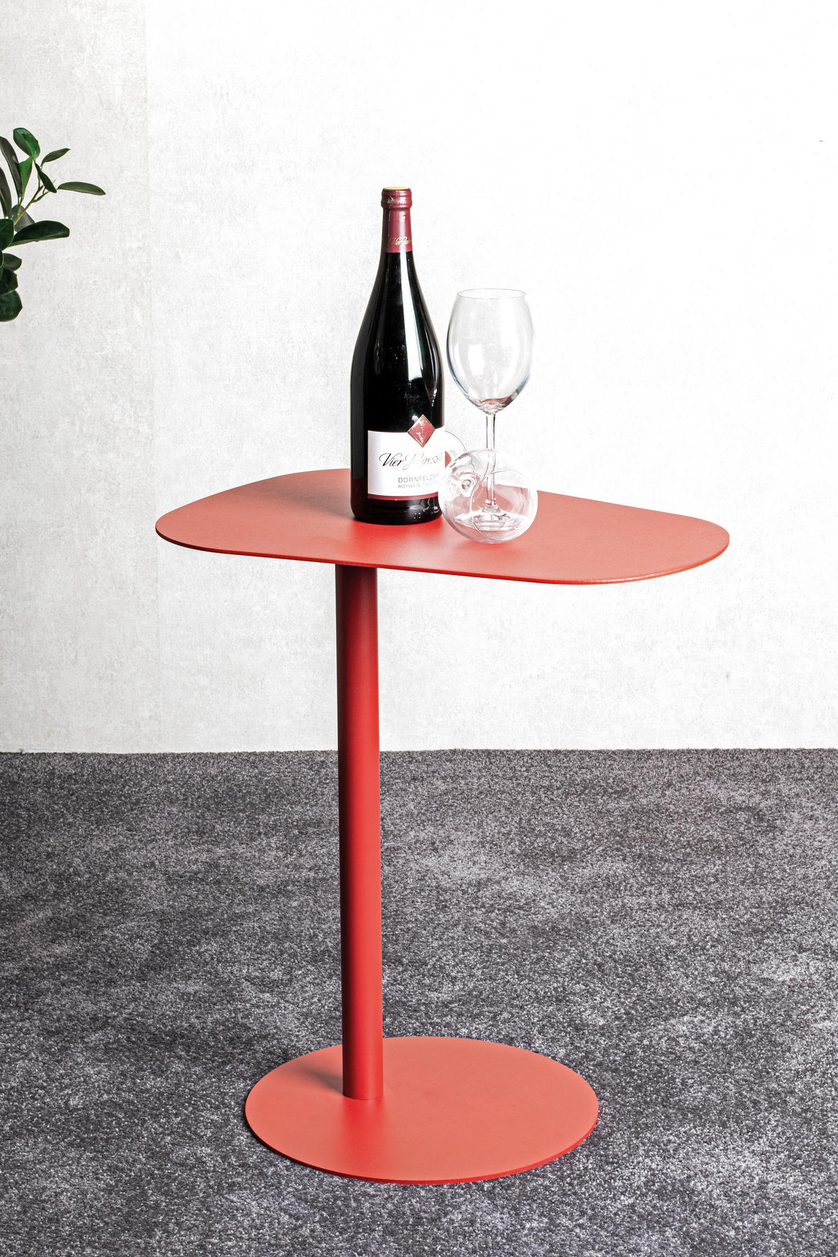 BEISTELLTISCH in Metall 53/38/60 cm  - Rot, Trend, Metall (53/38/60cm)