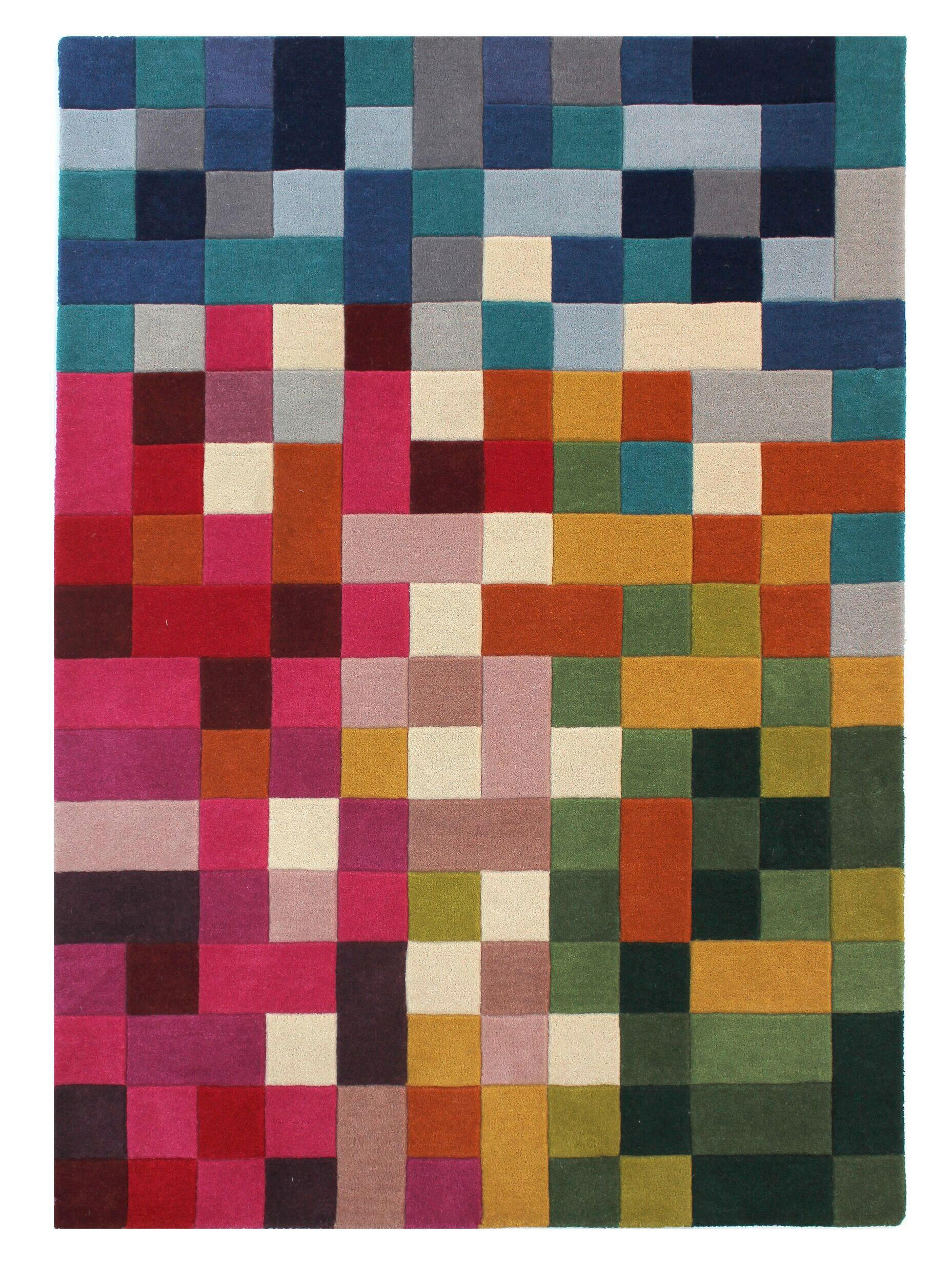 WOLLTEPPICH 160/230 cm Illusion Multicolor  - Multicolor, KONVENTIONELL, Textil (160/230cm) - Xora