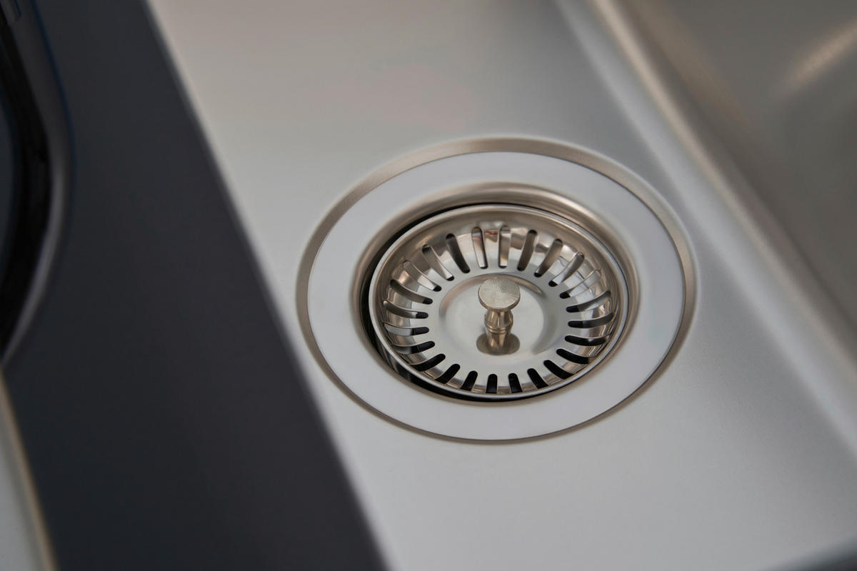 SPÜLE 1720NEWYORK100X50S  - Schwarz, Trend, Glas/Metall (100/21/50cm) - Respekta