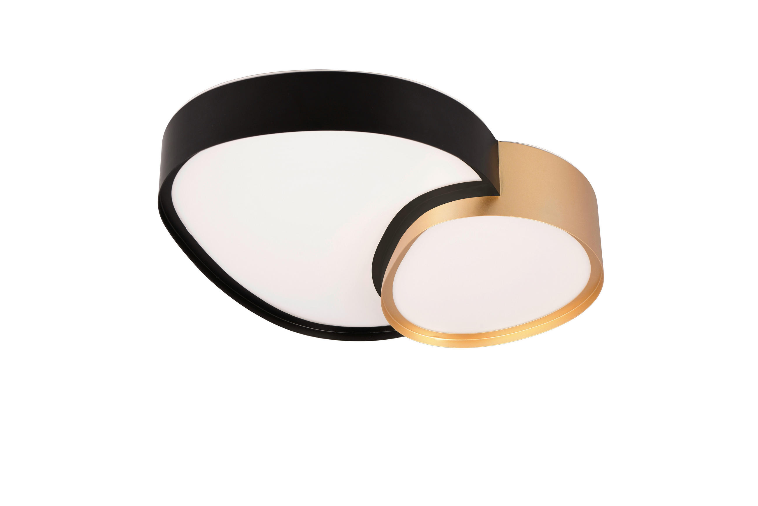 LED PLAFONJERA  - zlatna/crna, Osnovno, metal (11,5/43,5/36cm)