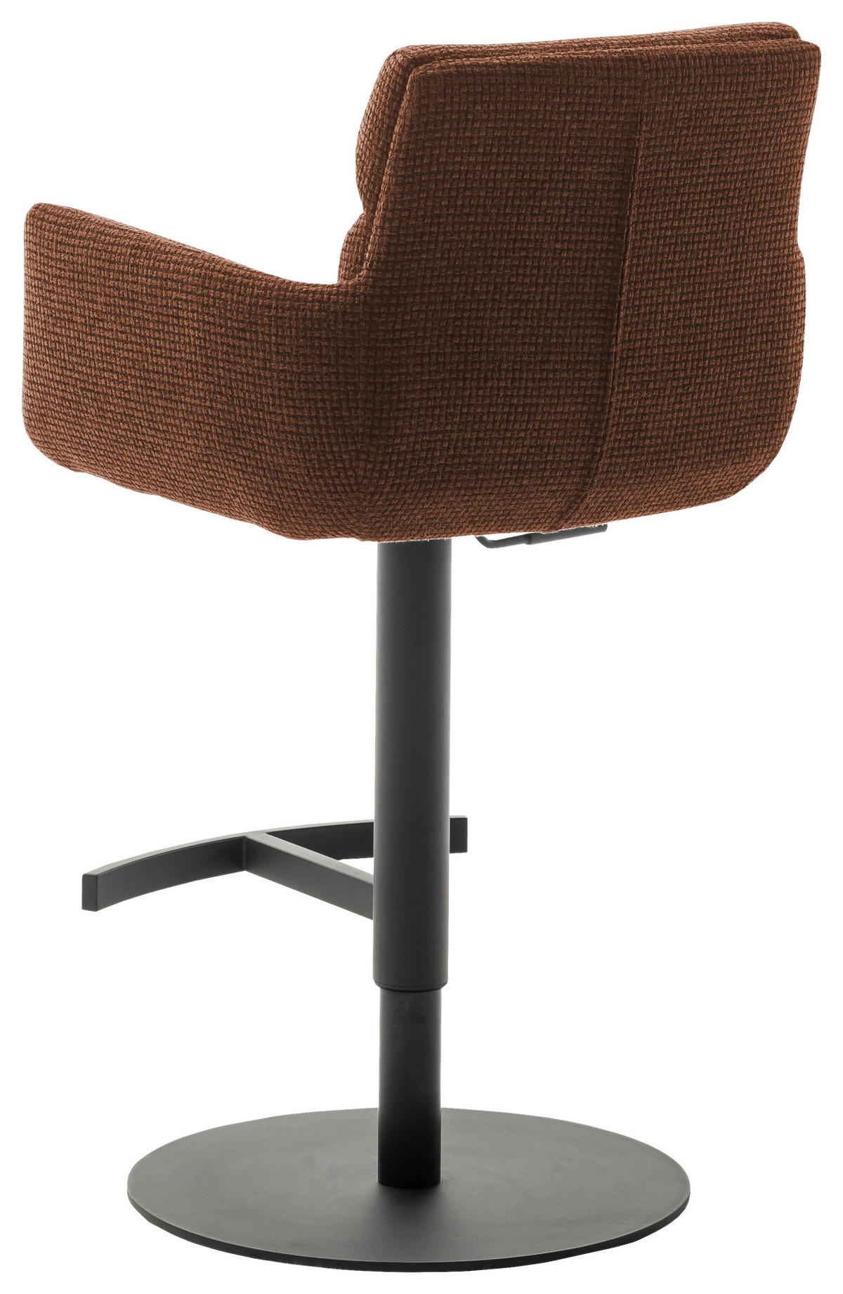 BARHOCKER in Metall, Textil Rostfarben  - Rostfarben/Schwarz, Design, Textil/Metall (54/84/52cm) - Dieter Knoll
