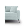 ECKSOFA  in Cord Blaugrau  173/280 cm  - Blaugrau/Schwarz, KONVENTIONELL, Textil/Metall (173/280cm) - Hom`in