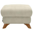 HOCKER Flachgewebe Creme - Eichefarben/Creme, MODERN, Holz/Textil (65/47/65cm) - Valnatura