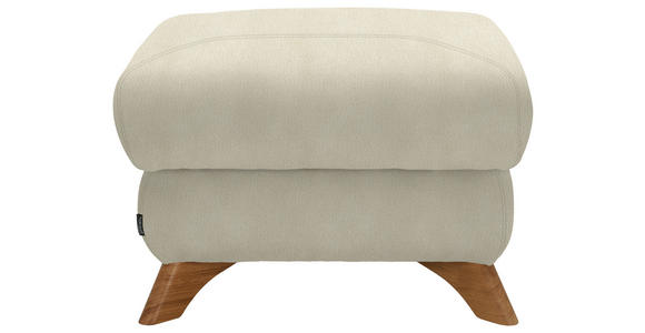 HOCKER Flachgewebe Creme - Eichefarben/Creme, MODERN, Holz/Textil (65/47/65cm) - Valnatura