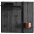 GARDEROBENPANEEL  in 90/86/35 cm  - Anthrazit, Design, Holz/Metall (90/86/35cm) - Johann Jakob