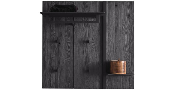 GARDEROBENPANEEL in 90/86/35 cm - Anthrazit, Design, Holz/Metall (90/86/35cm) - Johann Jakob