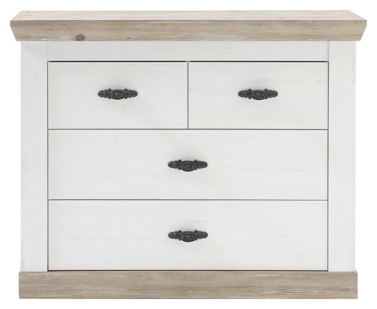 KOMMODE  in 107/87/45 cm  - Hellbraun/Schwarz, Design, Holzwerkstoff/Metall (107/87/45cm) - MID.YOU