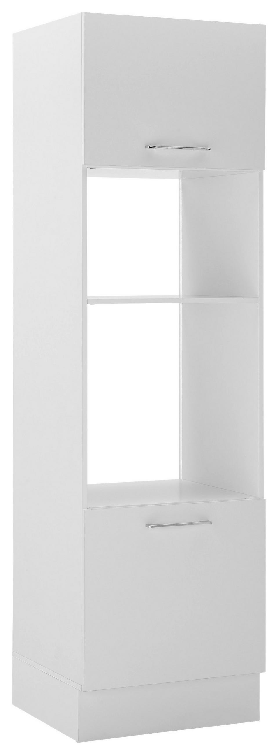 GERÄTEUMBAUSCHRANK 60/211/57 cm  in Weiß  - Chromfarben/Weiß, Trend, Holzwerkstoff/Metall (60/211/57cm) - MID.YOU