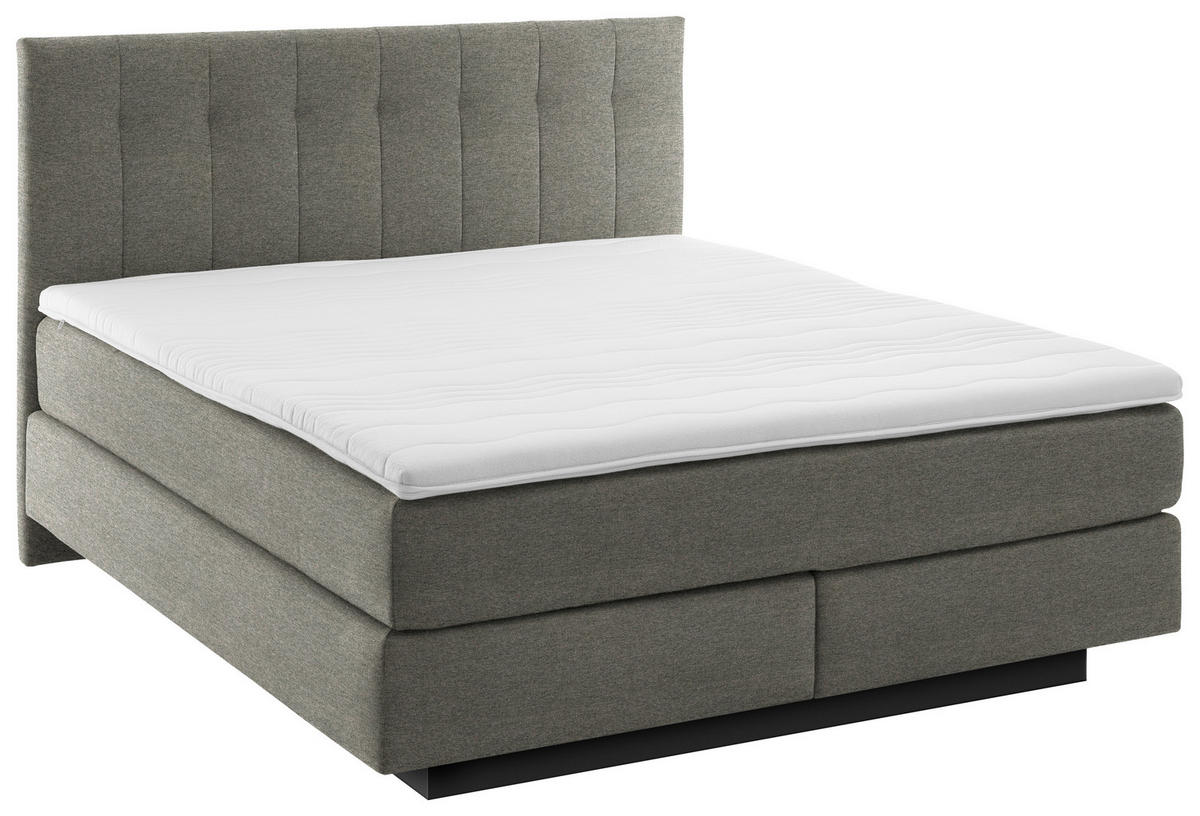 BOXSPRINGBETT 180/200 cm  in Braun  - Schwarz/Braun, Modern, Holzwerkstoff/Kunststoff (180/200cm) - Beldomo - Sleep