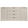 SIDEBOARD  in 180/90/40 cm  - Kaschmir/Schwarz, Basics, Holzwerkstoff/Kunststoff (180/90/40cm) - Carryhome