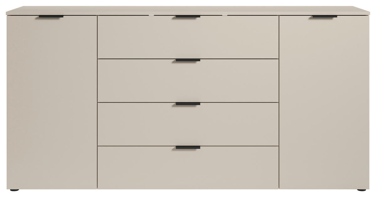 KOMODA S VRATIMA - kašmir/crna, Osnovno, pločasti materijal/plastika (180/90/40cm) - Xora