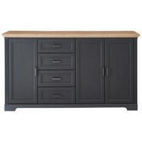 SIDEBOARD  182/102/41 cm 4 Schublade(n)  - Schwarz/Graphitfarben, Design, Holzwerkstoff/Metall (182/102/41cm) - Landscape