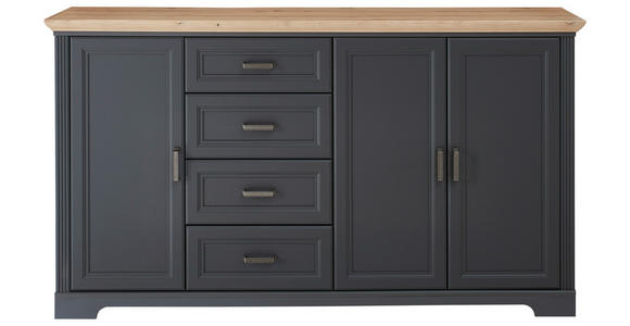 SIDEBOARD  182/102/41 cm 4 Schublade(n)  - Schwarz/Graphitfarben, Design, Holzwerkstoff/Metall (182/102/41cm) - Landscape