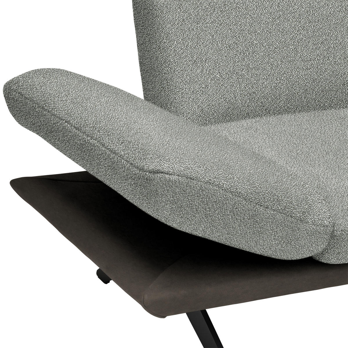 ECKSOFA in Flachgewebe Grau  270/239 cm  - Dunkelgrau/Schwarz, Design, Textil/Metall (270/239cm) - Koinor