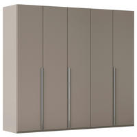 DREHTÜRENSCHRANK 251/223/60 cm 5-türig Fango  - Chromfarben/Fango, Design, Holzwerkstoff/Metall (251/223/60cm) - home24