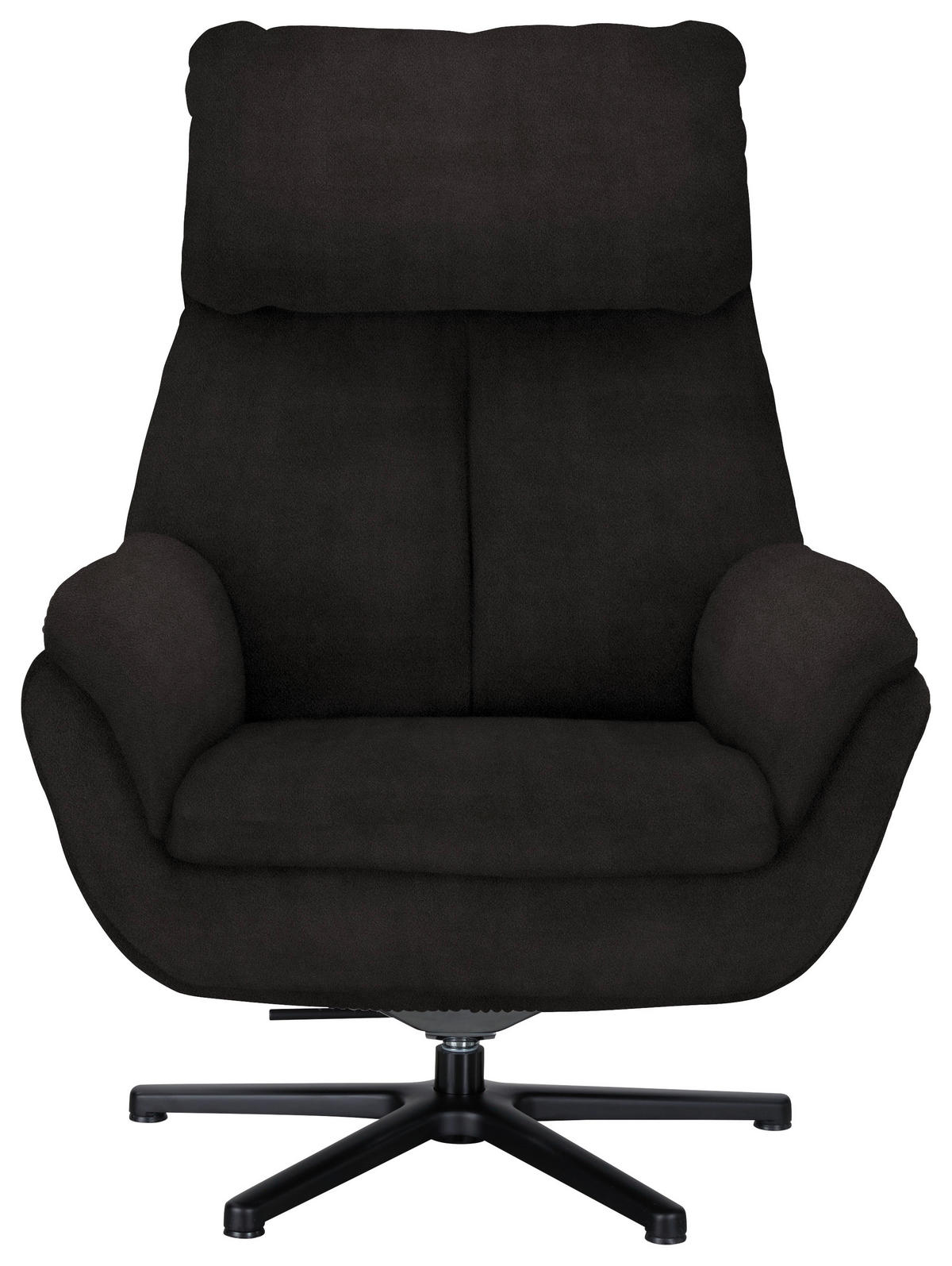 RELAXSESSEL in Textil Dunkelbraun  - Dunkelbraun/Schwarz, Design, Textil/Metall (79/108/89cm) - Beldomo Style