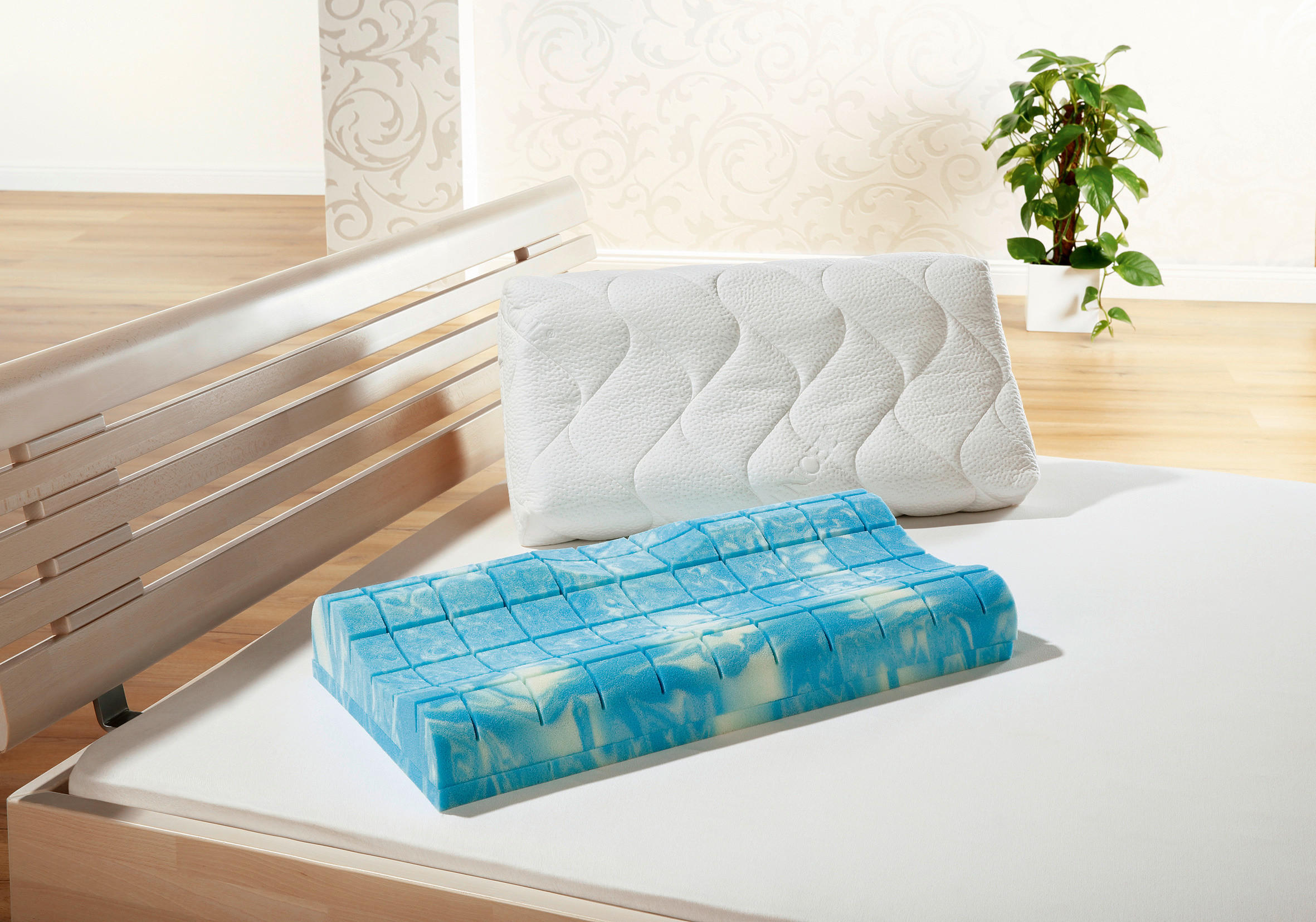 ANATOMICKÝ POLŠTÁŘ 40/80 cm  - bílá, Basics, textil (40/80cm) - Sleeptex