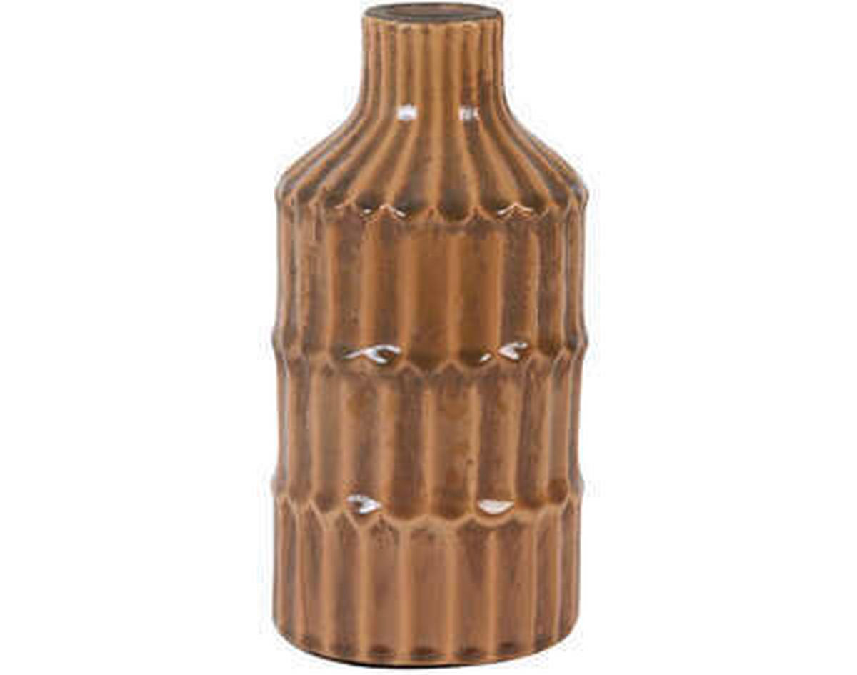 DEKOVASE  - Braun, Basics, Keramik (12.5/25cm) - Light & Living