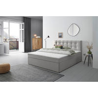 BOXBETT 200/200 cm,  in Grau,  - Grau, MODERN, Holz/Textil (200/200cm) - MID.YOU
