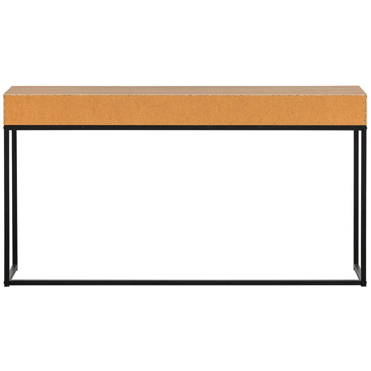 SCHREIBTISCH 140/44/75 cm  in Eichefarben  - Eichefarben/Schwarz, Design, Holz/Metall (140/44/75cm) - Livetastic