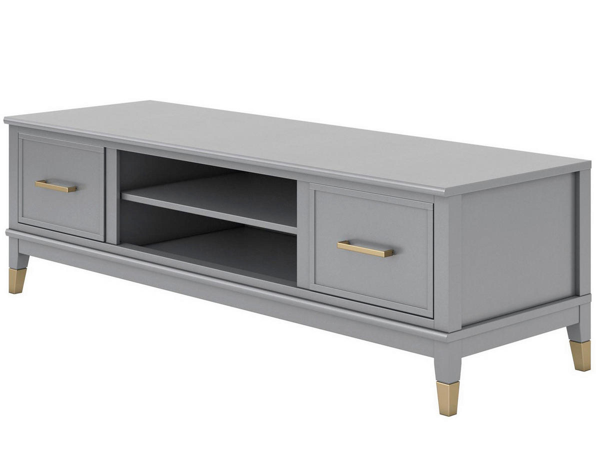 LOWBOARD Westerleigh  in 152/47/50 cm  - Messingfarben/Graphitfarben, Design, Holzwerkstoff/Metall (152/47/50cm) - MID.YOU