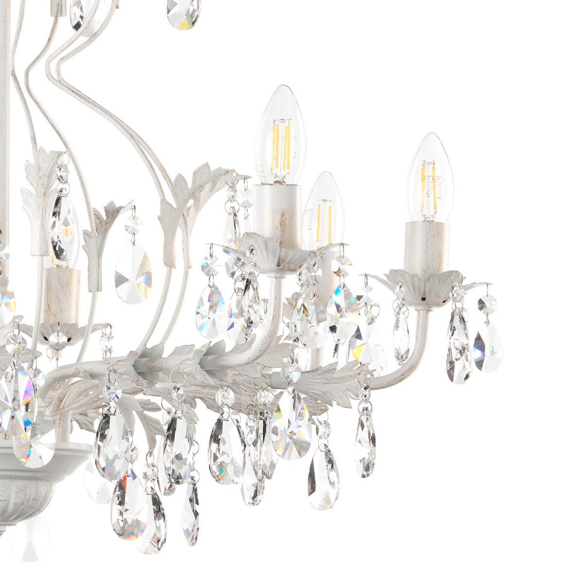 KRISTALNA VISEĆA SVJETILJKA    70/70/105 cm    Ivory  - bijela, Konvencionalno, staklo/metal (70/70/105cm)