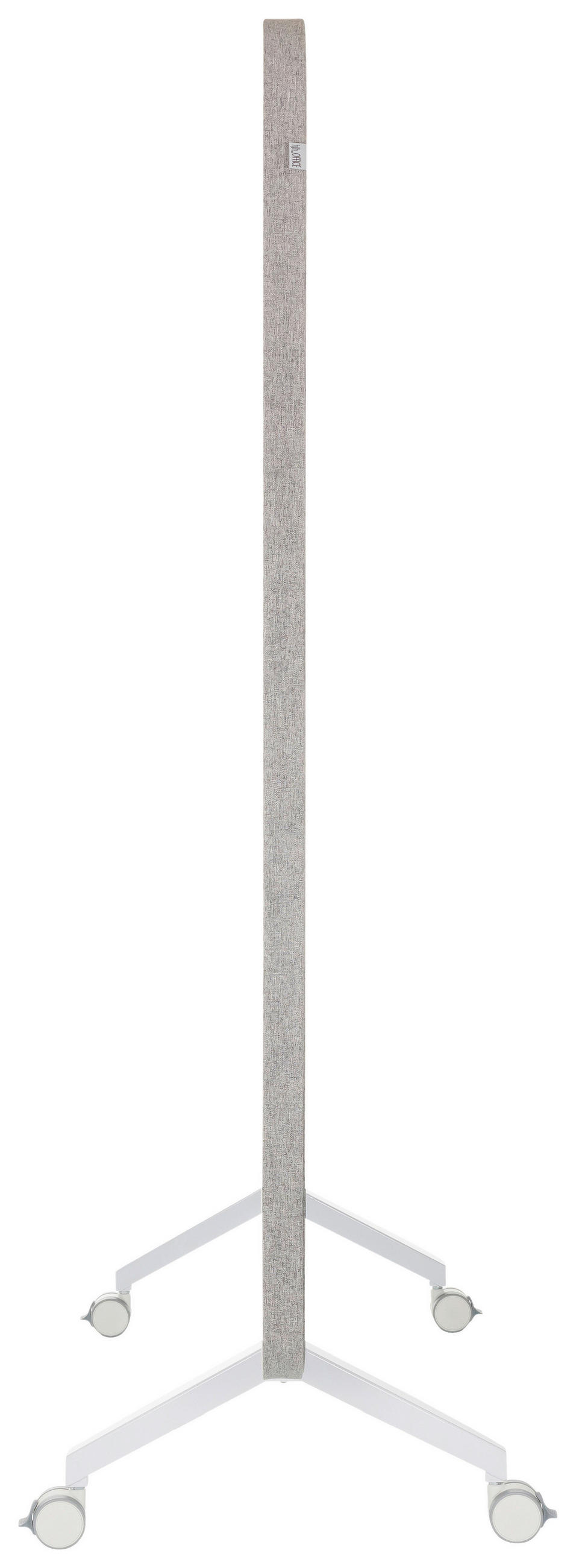 Akustikwand mit Whiteboard  in Grau  - Grau, Basics, Glas/Kunststoff (120/164/60cm) - MID.YOU