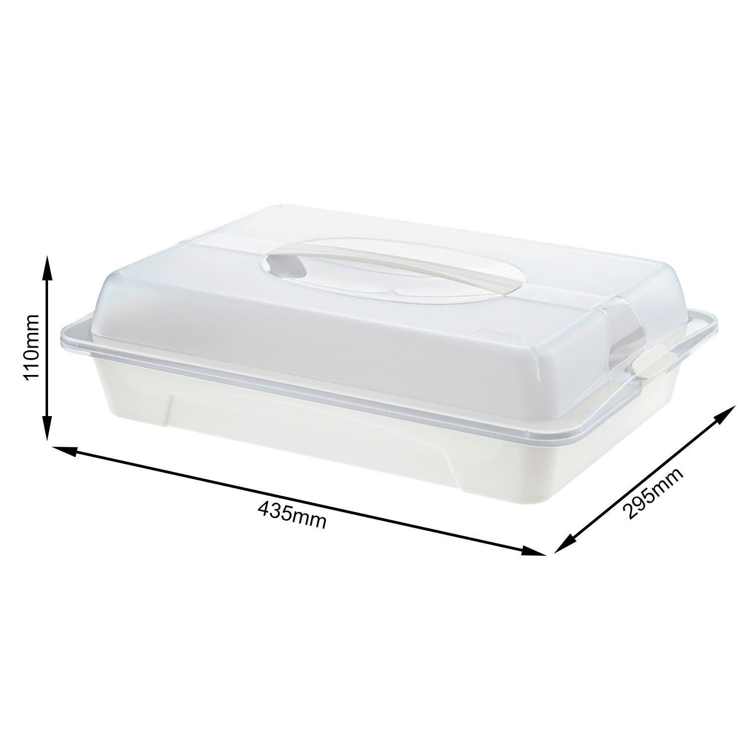PARTYBUTLER 43,5/29,5/11 cm  - Transparent/Weiß, Basics, Kunststoff (43,5/29,5/11cm) - Rotho
