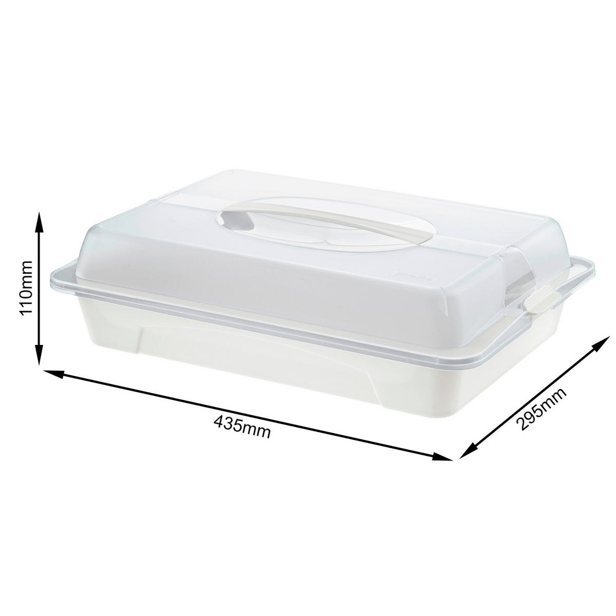 PARTYBUTLER 43,5/29,5/11 cm  - Transparent/Weiß, Basics, Kunststoff (43,5/29,5/11cm) - Rotho