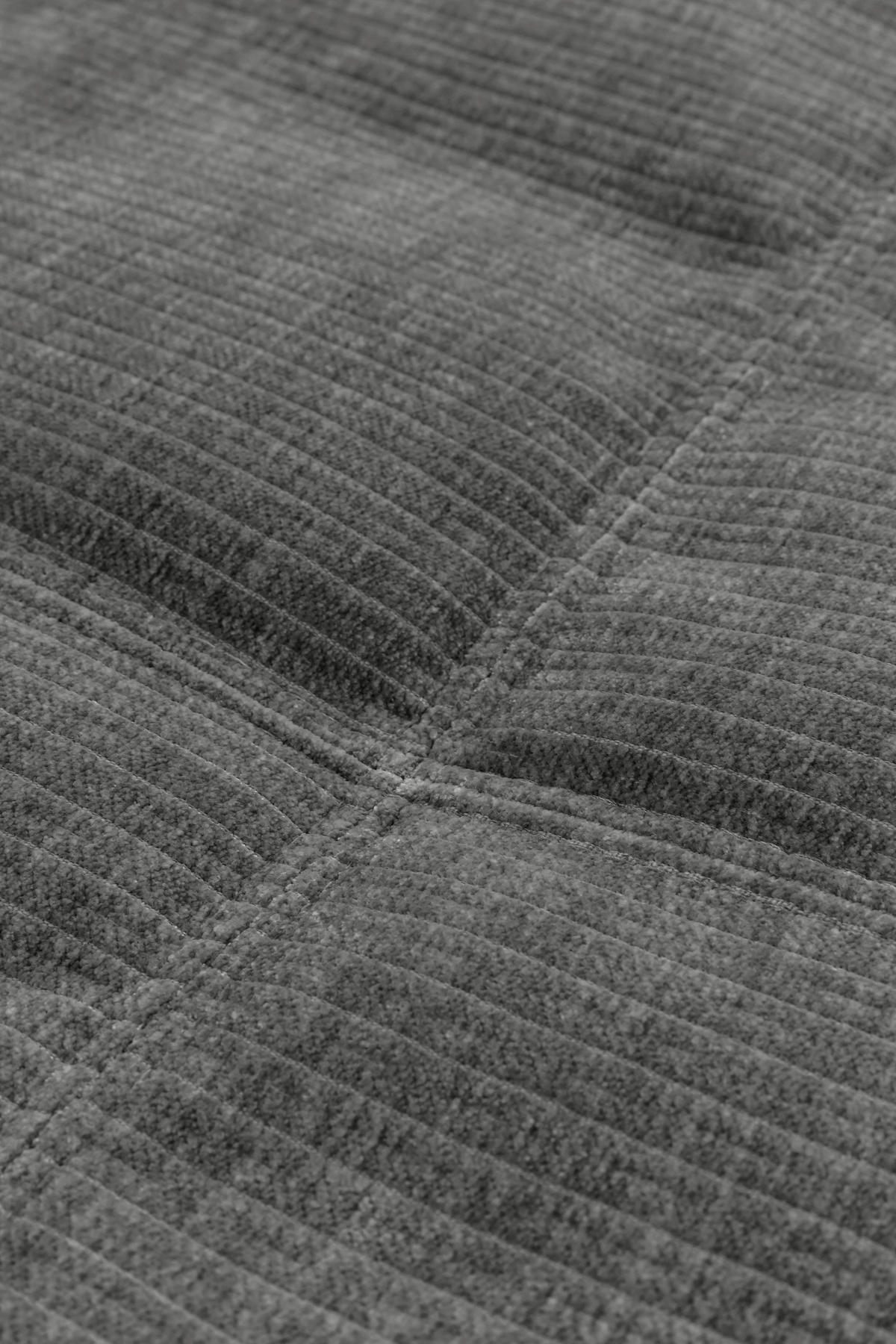 BIGSOFA BE COMFY Cord Dunkelgrau  - Dunkelgrau/Schwarz, MODERN, Textil (264/83/126cm) - Trendmanufaktur