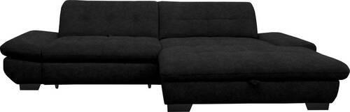 ECKSOFA in Mikrofaser Anthrazit  - Anthrazit/Schwarz, Design, Textil/Metall (290/198cm) - Xora