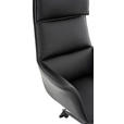 CHEFSESSEL Lederlook Schwarz  - Schwarz, MODERN, Kunststoff/Textil (67/111-121/65cm) - Novel