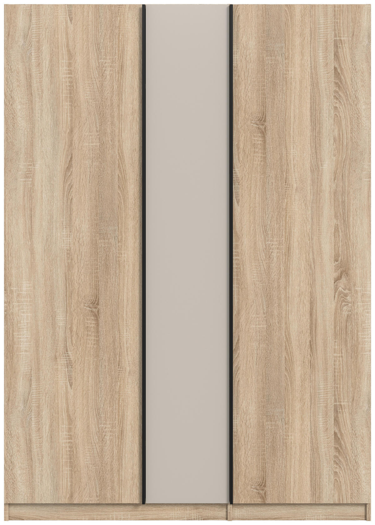 ORMAR S KLASIČNIM VRATIMA     - kašmir/crna, Moderno, drvni materijal (130/183/53cm) - MID.YOU