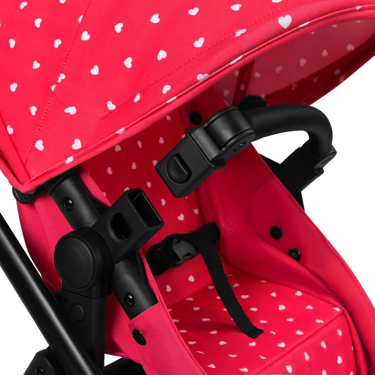 PUPPENWAGEN - Pink/Weiß, Basics, Textil/Metall (62/45/67cm) - ABC Design