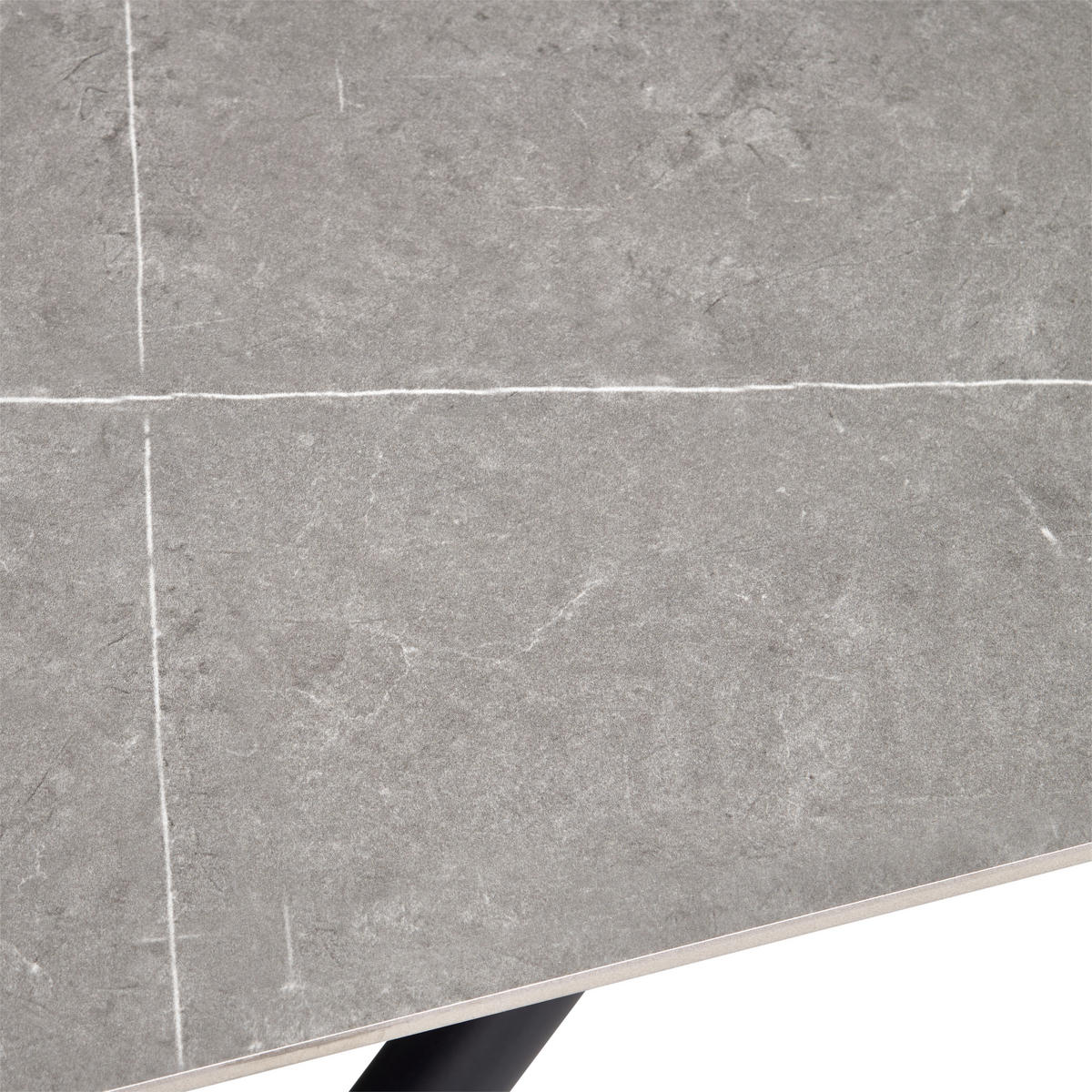 JÍDELNÍ STŮL, šedá, 180/90/76 cm - šedá/černá, Konvenční, kov/keramika (180/90/76cm) - MID.YOU