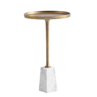 MIZICA, zlate barve, bela  - zlate barve/bela, Design, kamen/kovina (34/34/58cm) - Livetastic