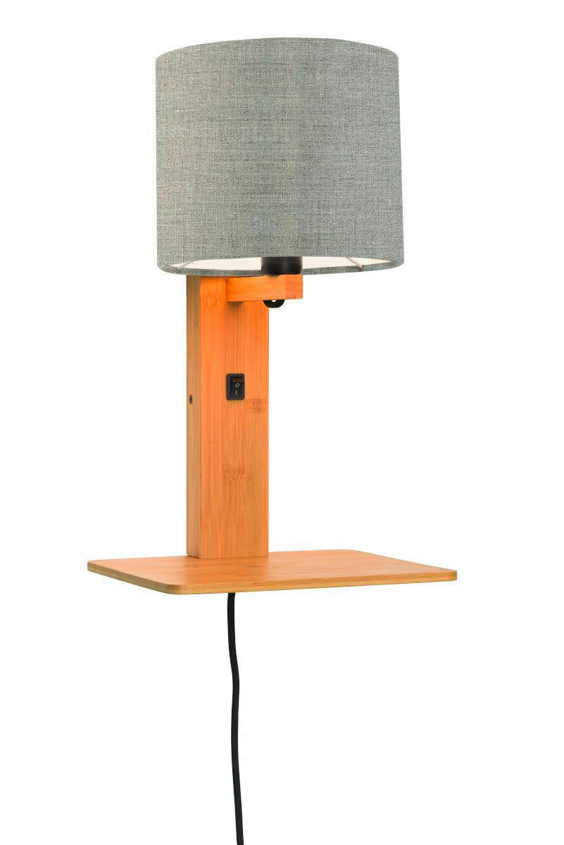 VÄGGLAMPA GOOD&MOJO 19/24/36 cm - naturfärgad, Trend, trä/textil (19/24/36cm) - Good & Mojo