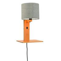 WANDLEUCHTE GOOD&MOJO  19/24/36 cm   - Naturfarben, Trend, Holz/Textil (19/24/36cm) - Good & Mojo
