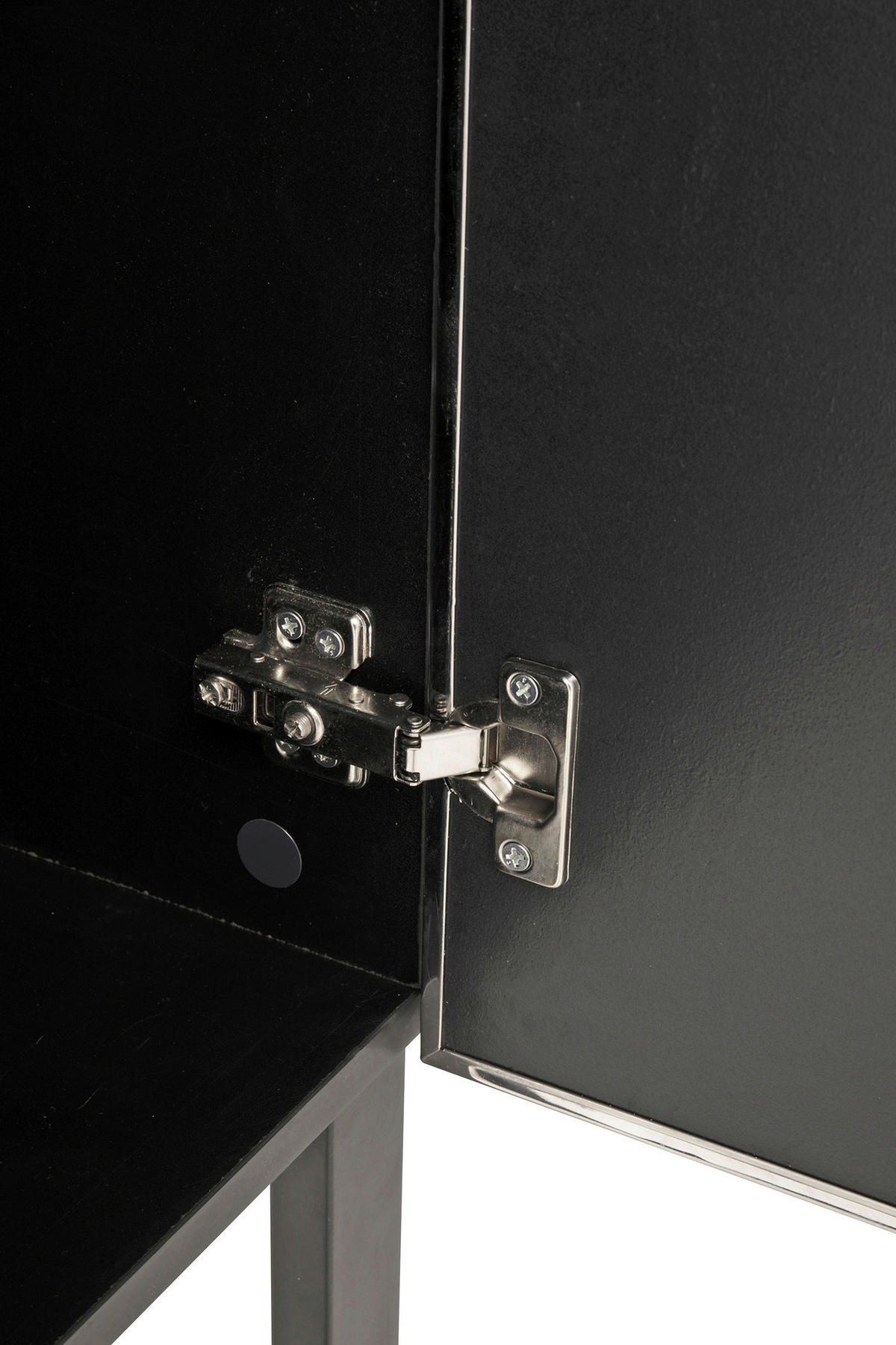 KOMMODE , 80/160/39 cm,  - Chromfarben/Schwarz, Design, Holzwerkstoff/Metall (80/160/39cm) - Kare-Design