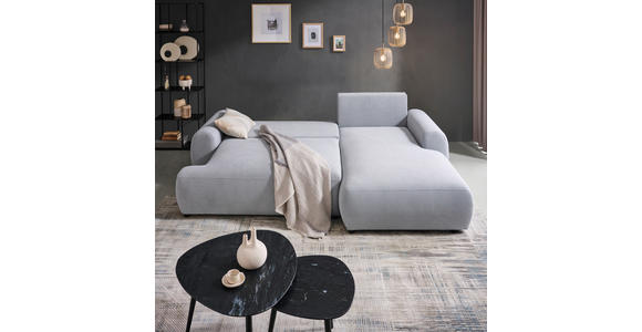 ECKSOFA Grau Webstoff  - Schwarz/Grau, MODERN, Kunststoff/Textil (265/175cm) - Carryhome