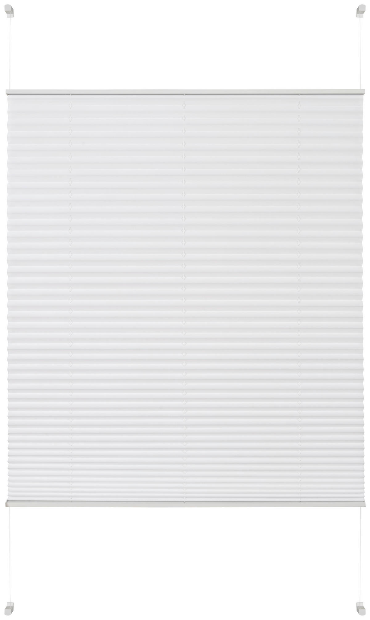 PLISSEE  blickdicht   60/130 cm  - Weiß, Basics, Textil (60/130cm) - Homeware