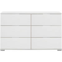 KOMMODE 130/83/41 cm  in Weiss  - Weiss/Alufarben, Design, Holzwerkstoff/Kunststoff (130/83/41cm) - Livetastic