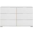 KOMMODE  in 130/83/41 cm  - Alufarben/Weiß, Design, Holzwerkstoff/Kunststoff (130/83/41cm) - Carryhome