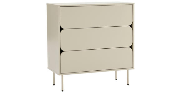 KOMMODE  in 80/85/40 cm  - Seidengrau/Hellgrau, Design, Holzwerkstoff/Metall (80/85/40cm) - Xora