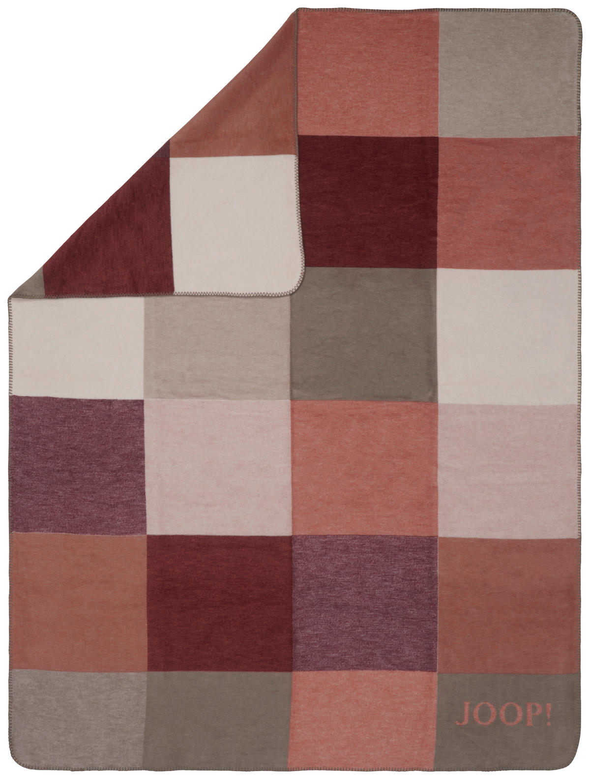 PLÉD 150/200 cm  - vörösesbarna/natúr, Design, textil (150/200cm) - Joop!