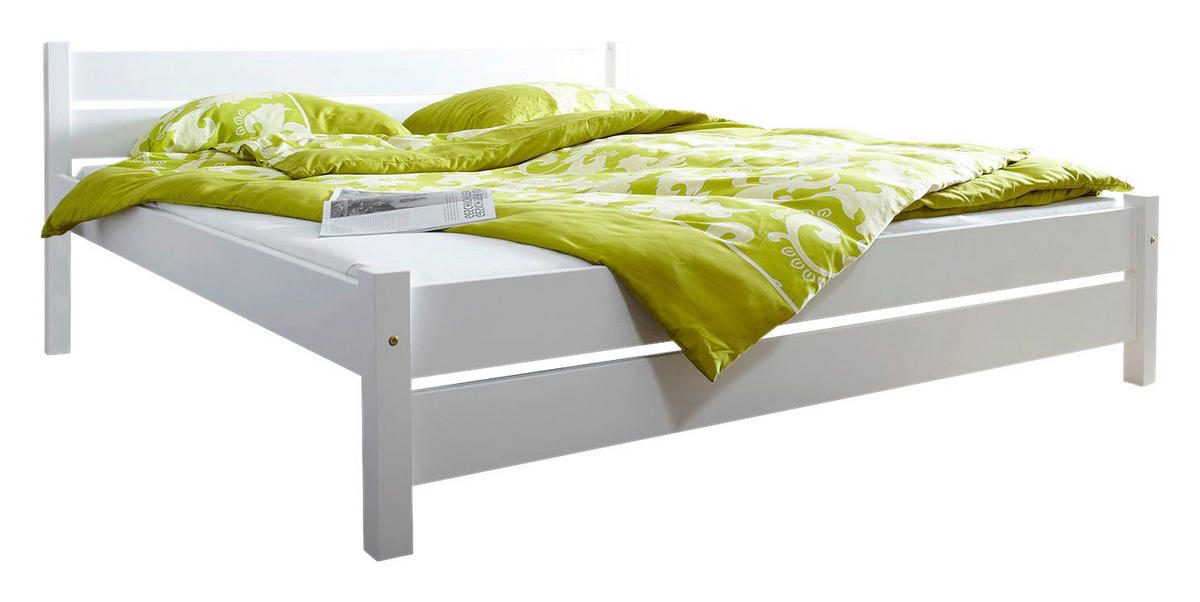 BETT 140/200 cm  in Weiß  - Weiß, Natur, Holz (140/200cm) - MID.YOU