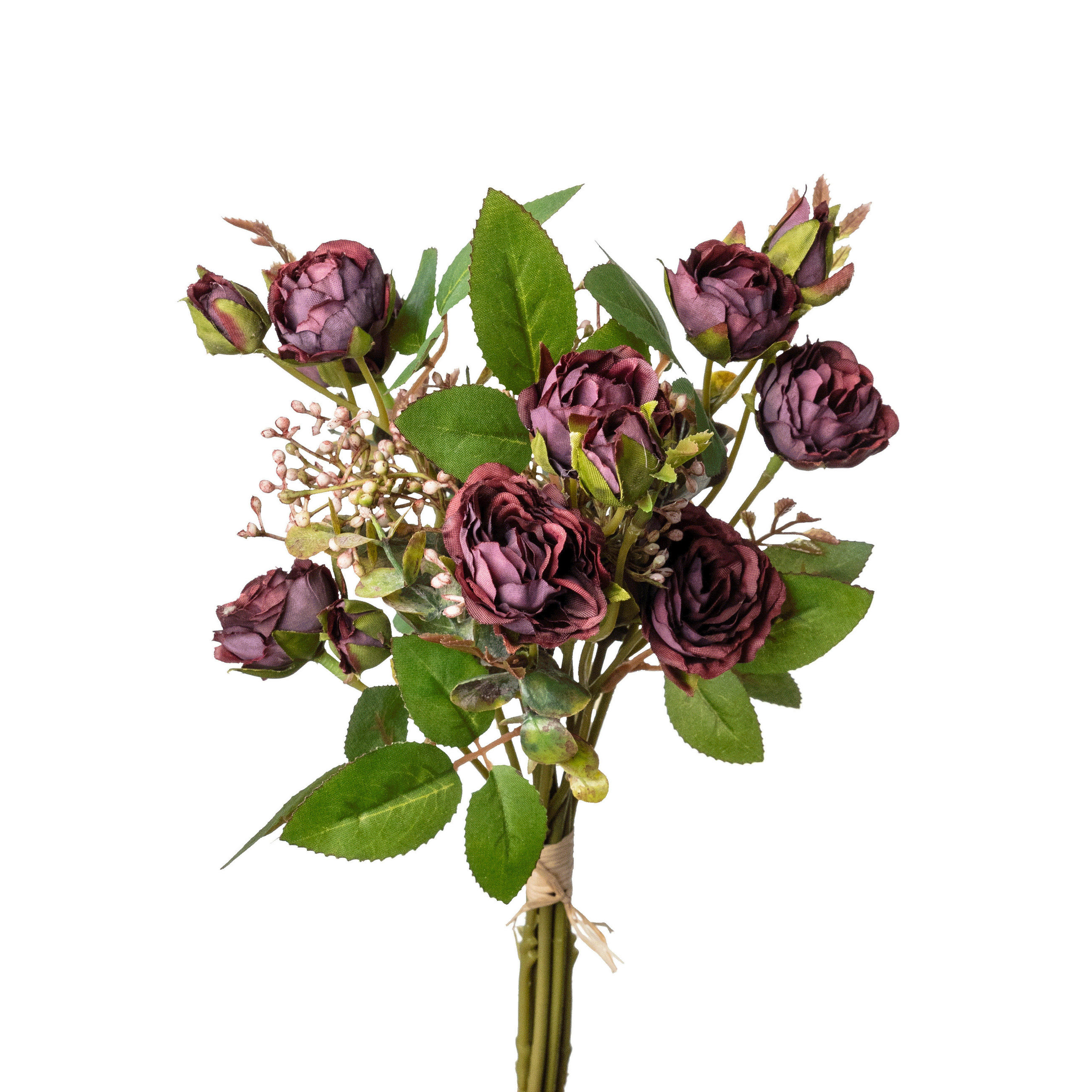 RÓZSABOKOR - sötét rózsaszín/zöld, Basics, műanyag (32cm)