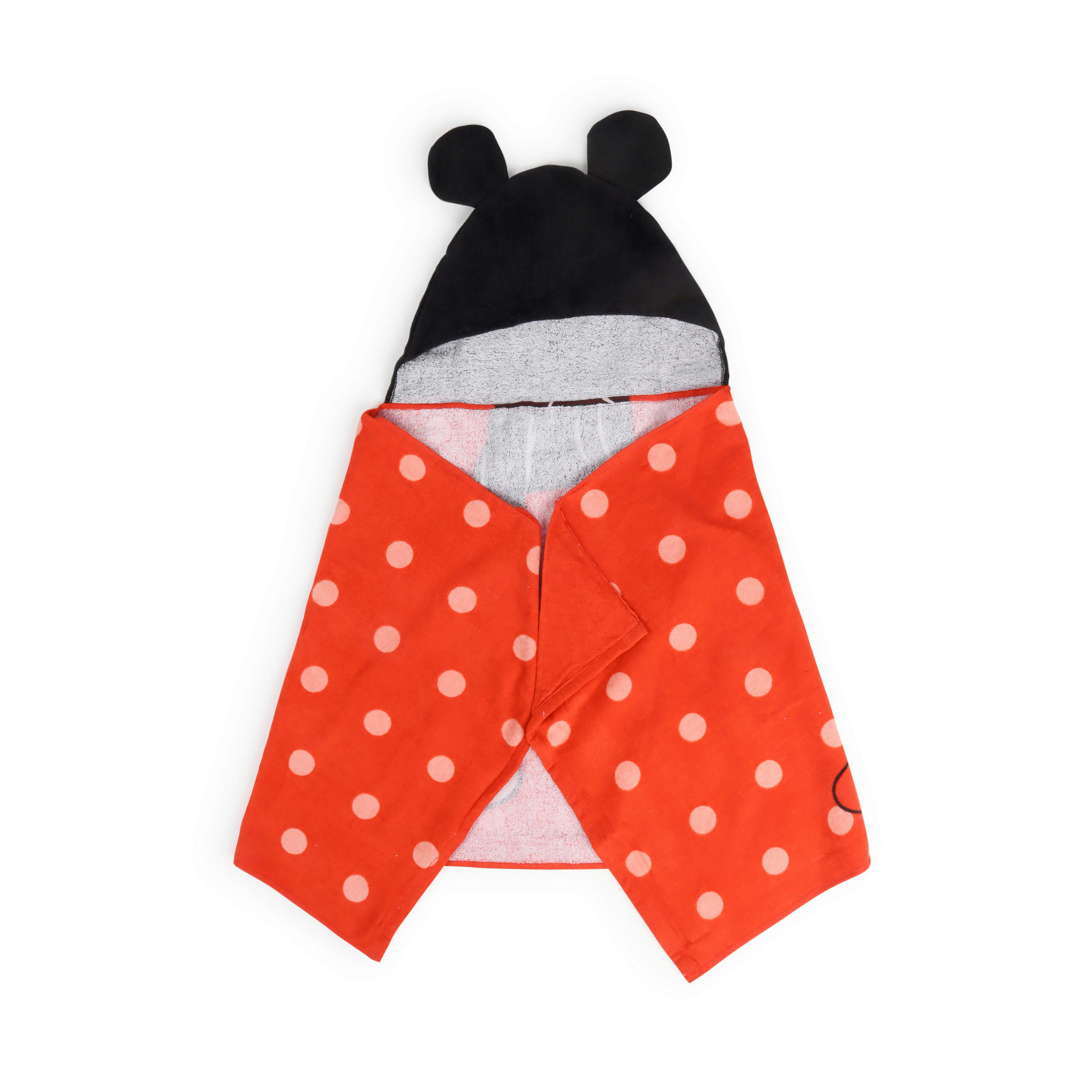KAPUZENBADETUCH DISNEY MICKEY MOUSE 130/56 cm  - Rot/Schwarz, Basics, Textil (130/56cm)